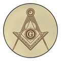 Freemasonry Symbol Print Round Floor Mat