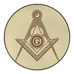 Freemasonry Symbol Print Round Floor Mat