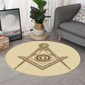 Freemasonry Symbol Print Round Rug