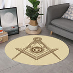 Freemasonry Symbol Print Round Rug