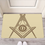 Freemasonry Symbol Print Rubber Doormat