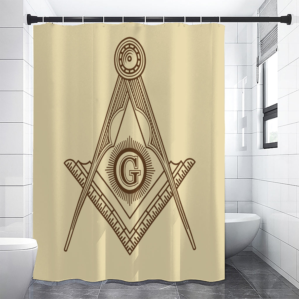 Freemasonry Symbol Print Shower Curtain