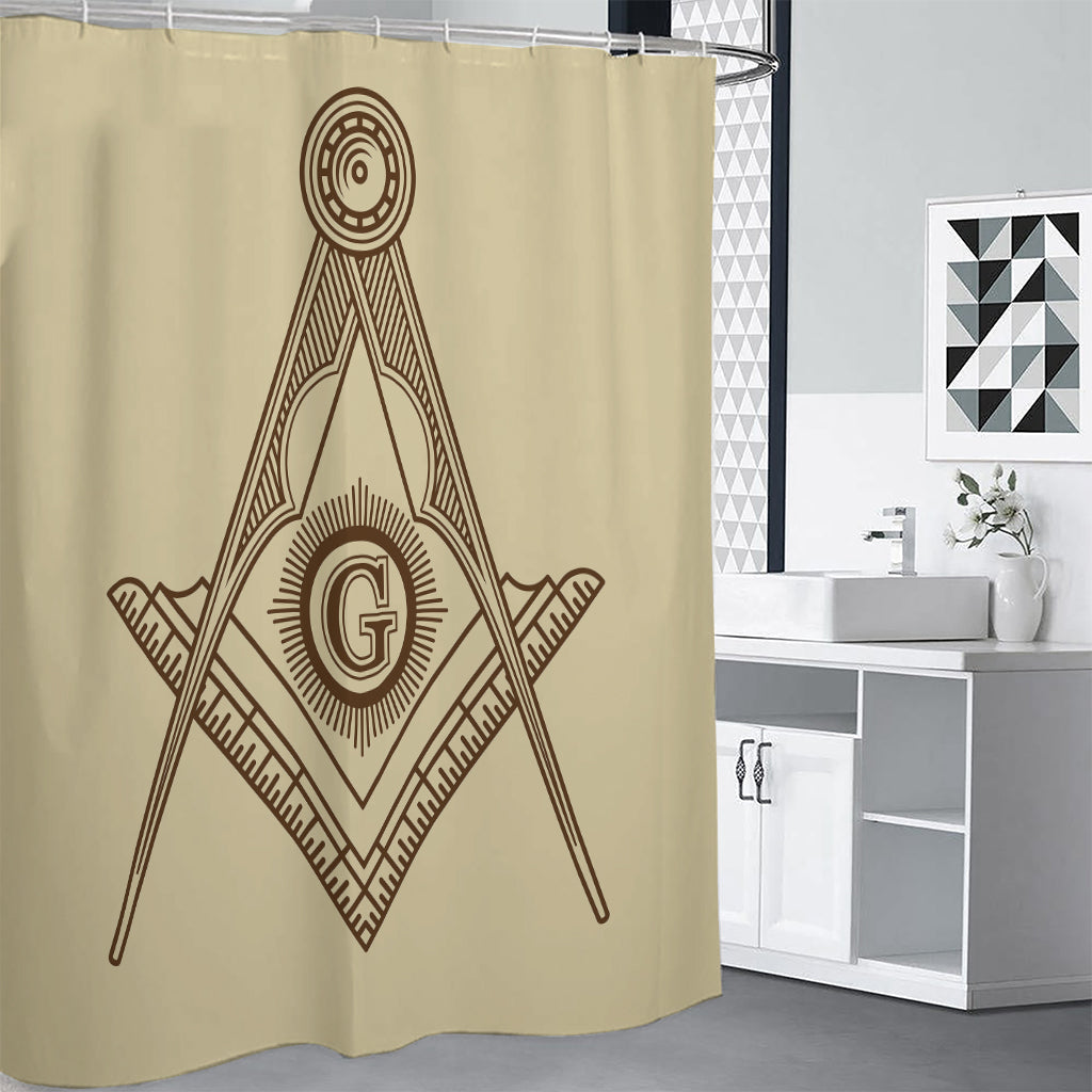 Freemasonry Symbol Print Shower Curtain