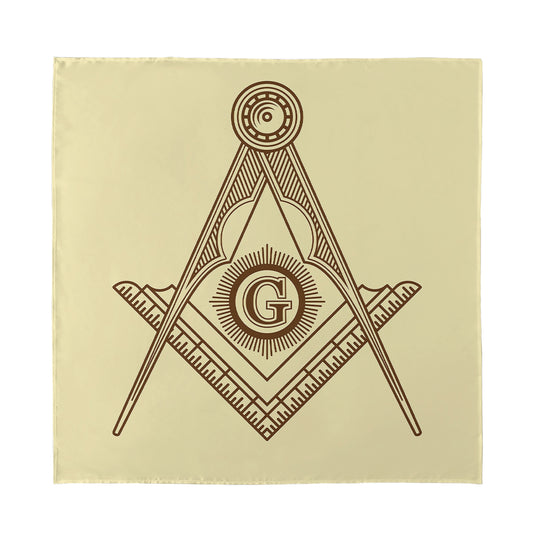 Freemasonry Symbol Print Silk Bandana