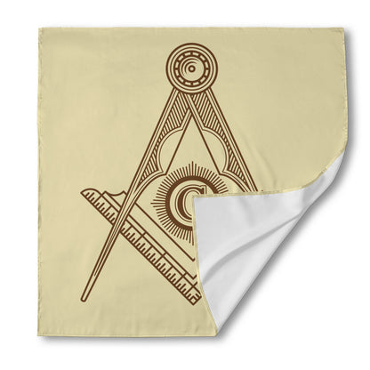 Freemasonry Symbol Print Silk Bandana