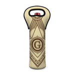 Freemasonry Symbol Print Single Neoprene Wine Tote