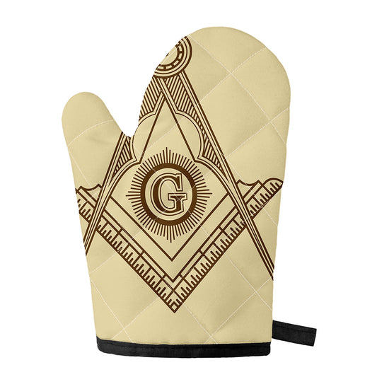 Freemasonry Symbol Print Single Oven Mitt