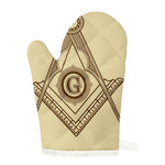 Freemasonry Symbol Print Single Oven Mitt