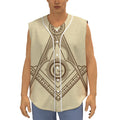 Freemasonry Symbol Print Sleeveless Baseball Jersey