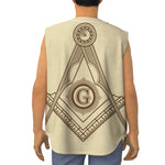 Freemasonry Symbol Print Sleeveless Baseball Jersey
