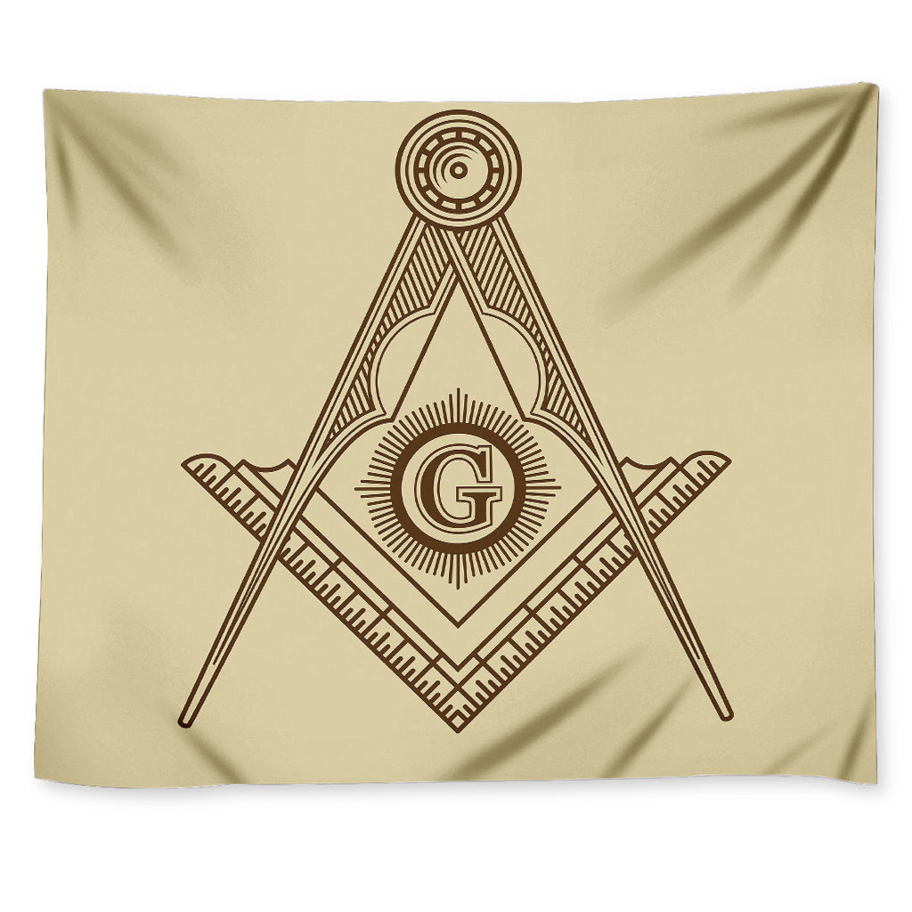 Freemasonry Symbol Print Tapestry