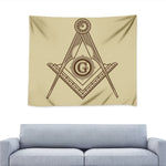 Freemasonry Symbol Print Tapestry