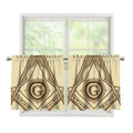 Freemasonry Symbol Print Tier Curtains