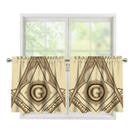 Freemasonry Symbol Print Tier Curtains