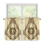 Freemasonry Symbol Print Tier Curtains