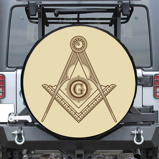 Freemasonry Symbol Print Tire Cover