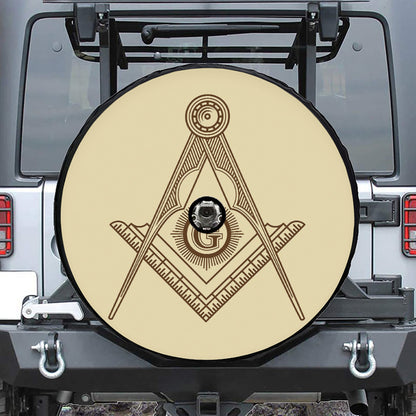 Freemasonry Symbol Print Tire Cover With Camera Hole