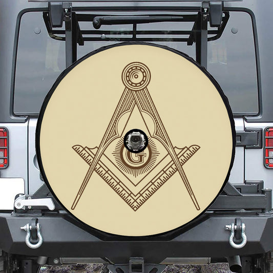 Freemasonry Symbol Print Tire Cover With Camera Hole