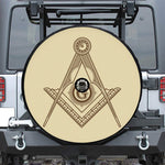 Freemasonry Symbol Print Tire Cover With Camera Hole