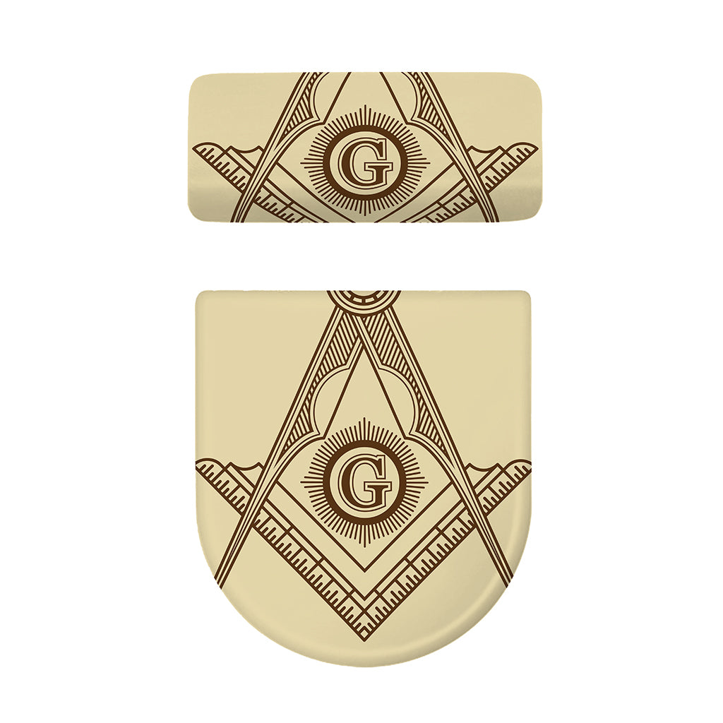 Freemasonry Symbol Print Toilet Lid And Tank Cover Set