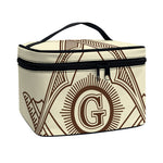 Freemasonry Symbol Print Travel Makeup Bag