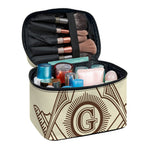 Freemasonry Symbol Print Travel Makeup Bag