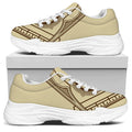 Freemasonry Symbol Print White Chunky Shoes