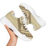 Freemasonry Symbol Print White Chunky Shoes