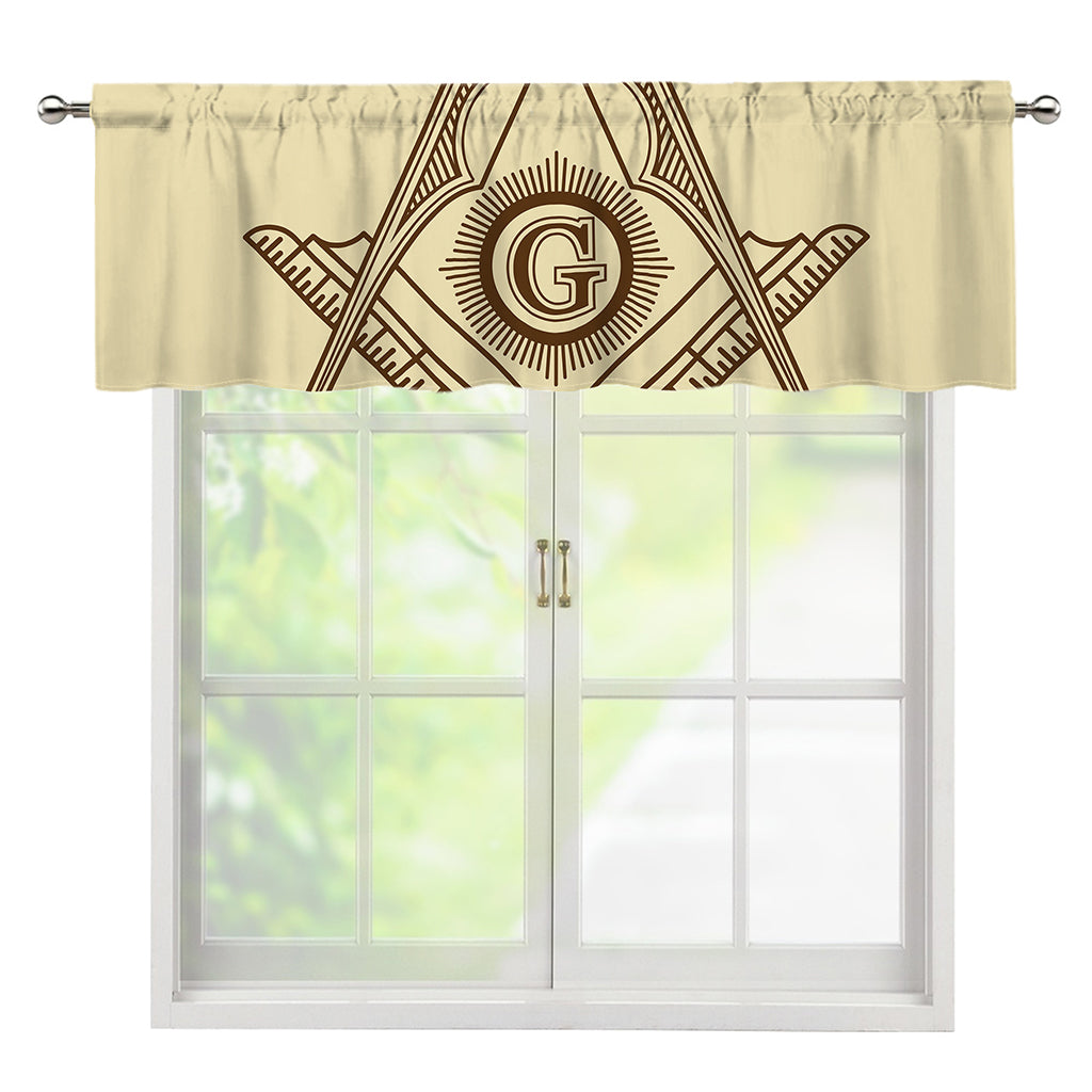 Freemasonry Symbol Print Window Valance
