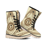 Freemasonry Symbol Print Winter Boots