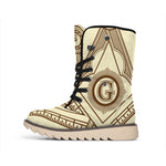 Freemasonry Symbol Print Winter Boots