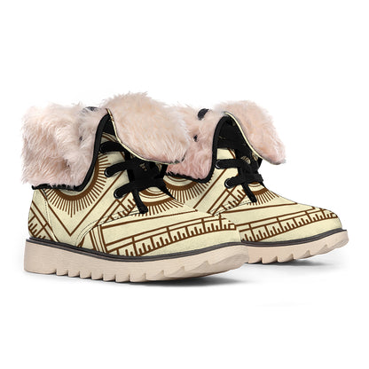 Freemasonry Symbol Print Winter Boots