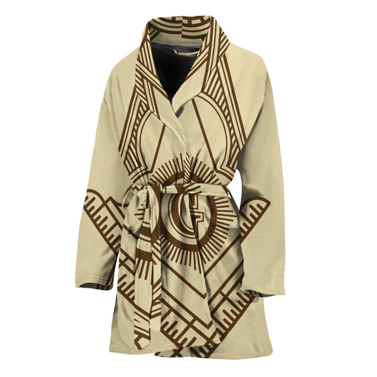 Freemasonry Symbol Print Women's Bathrobe