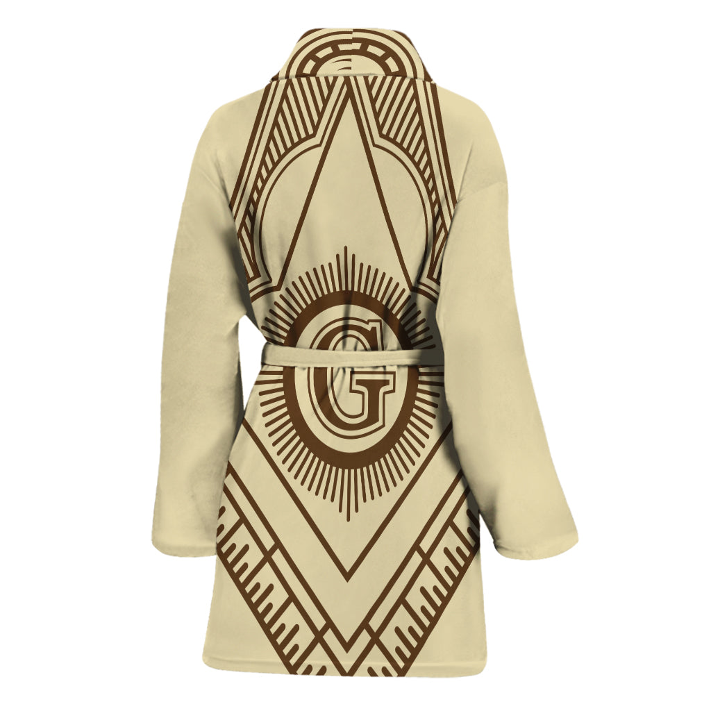 Freemasonry Symbol Print Women's Bathrobe