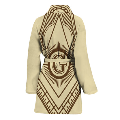 Freemasonry Symbol Print Women's Bathrobe