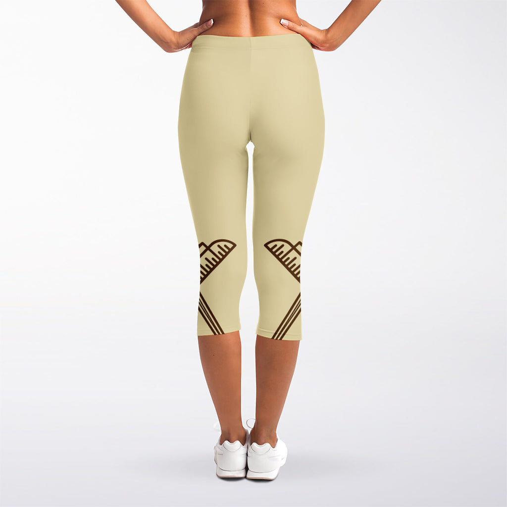 Freemasonry Symbol Print Women's Capri Leggings