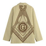 Freemasonry Symbol Print Women's Cotton Blazer