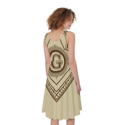 Freemasonry Symbol Print Women's Sleeveless Dress