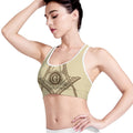 Freemasonry Symbol Print Women's Sports Bra