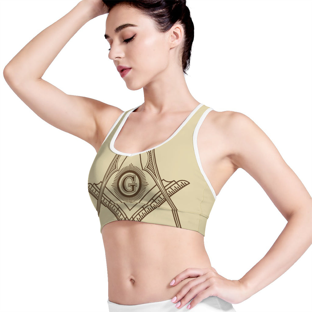 Freemasonry Symbol Print Women's Sports Bra