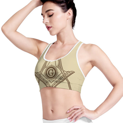 Freemasonry Symbol Print Women's Sports Bra