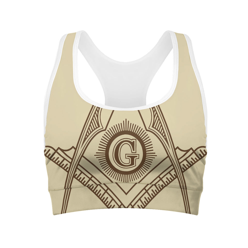 Freemasonry Symbol Print Women's Sports Bra