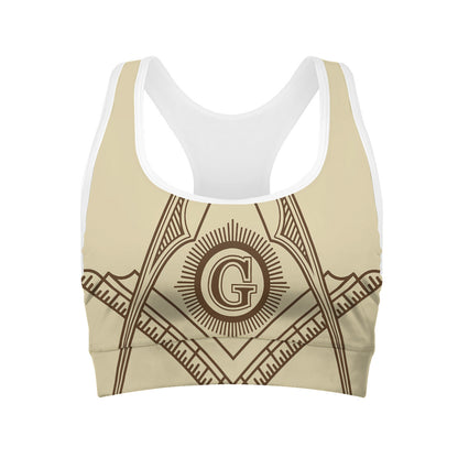 Freemasonry Symbol Print Women's Sports Bra