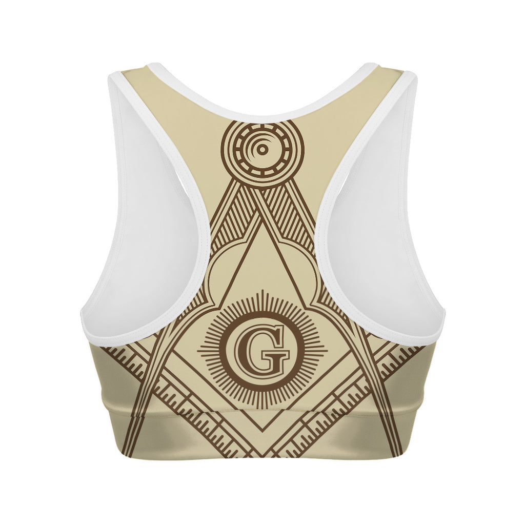 Freemasonry Symbol Print Women's Sports Bra