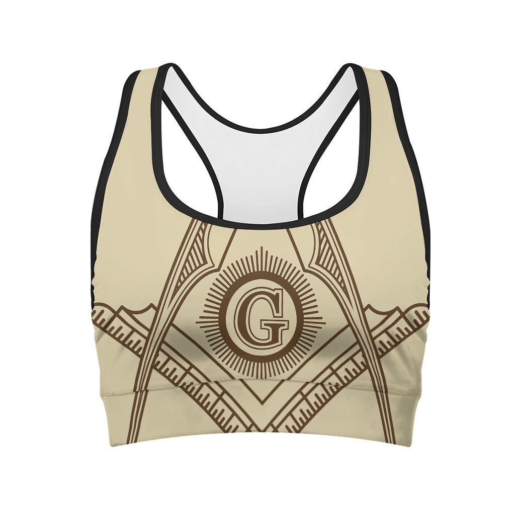 Freemasonry Symbol Print Women's Sports Bra