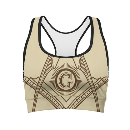 Freemasonry Symbol Print Women's Sports Bra