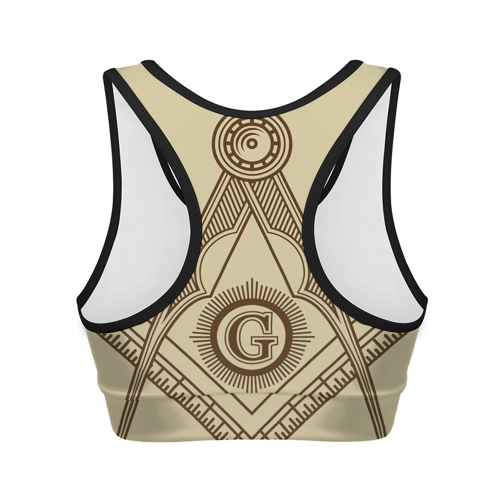 Freemasonry Symbol Print Women's Sports Bra