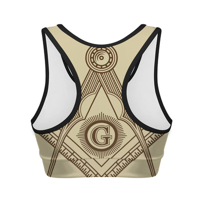 Freemasonry Symbol Print Women's Sports Bra