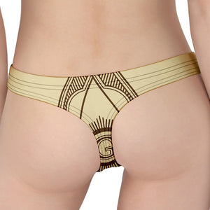 Freemasonry Symbol Print Women's Thong