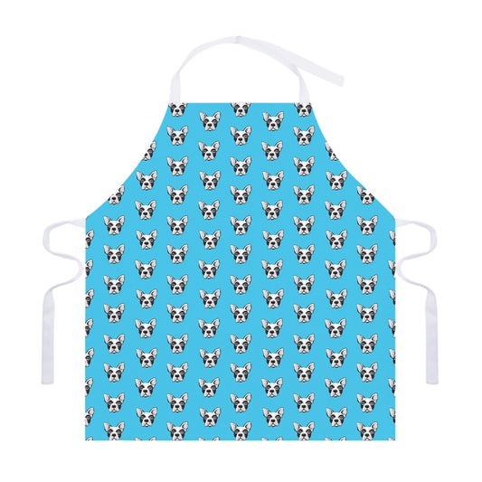 French Bulldog Faces Pattern Print Adjustable Apron